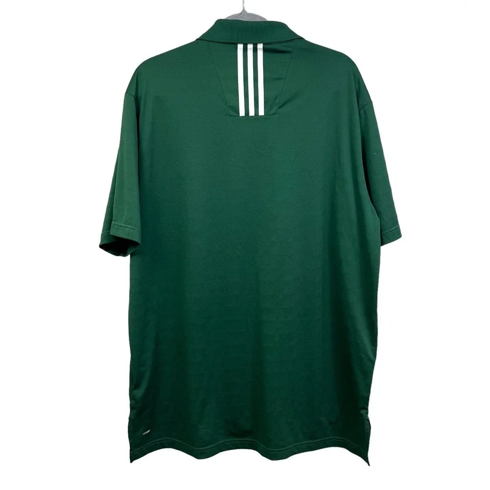 Adidas Mens Golf Climalite Polo Shirt Short Sleeves Wawasee Logo Green Sz L*